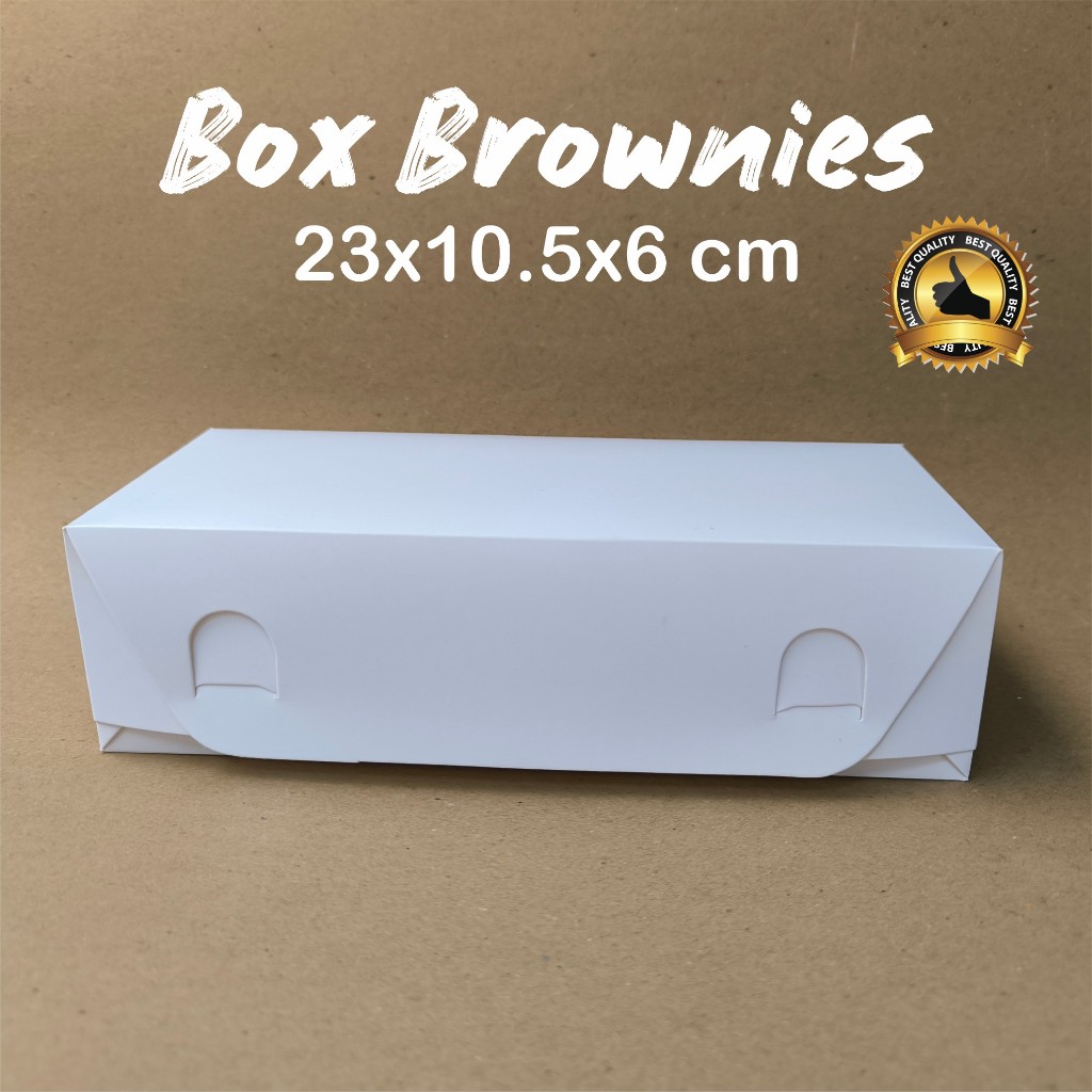 

Box Brownies Ivory/Putih Polos 23 x 10,5 x 6 Kemasan / Dus Roti Premium