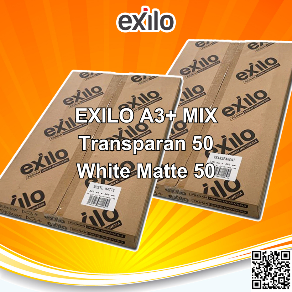 

HJK Exilo Sticker Vinyl A3+ Matte /Gloss/Transparant Stiker Digital Print Laser Toner Anti Air -