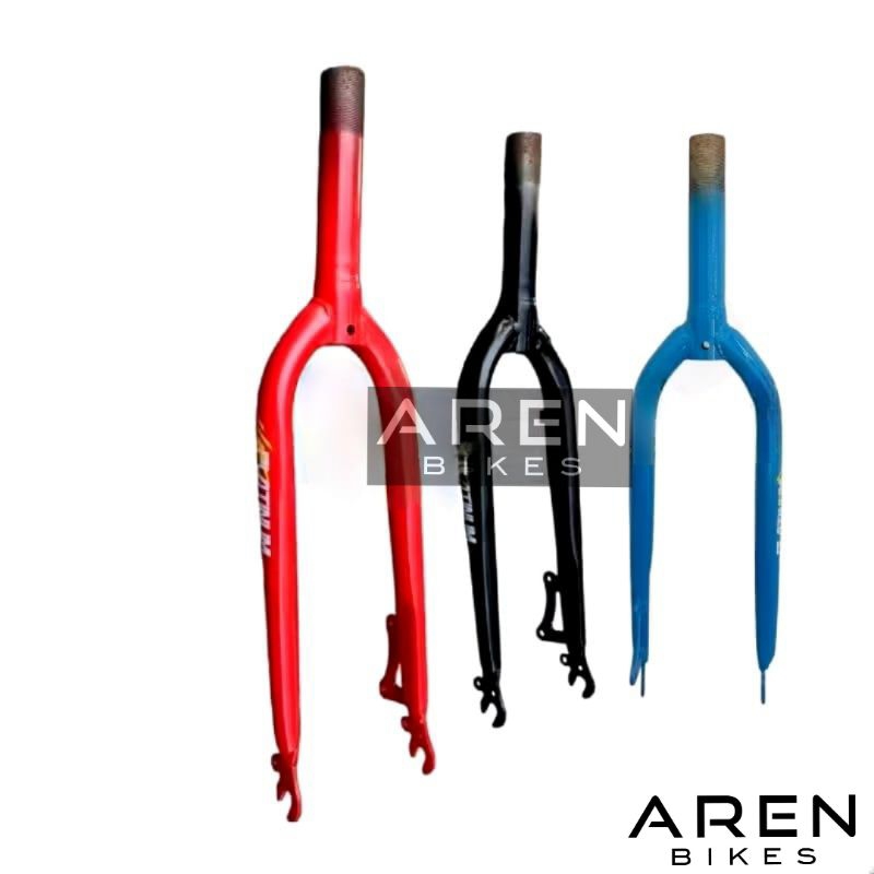 FORK SEPEDA 20 LIPAT SELI OVERSIZE OS PLATINUM GARPU GARBU UKURAN 20" INCH CAKRAM DISC BRAKE MERAH H