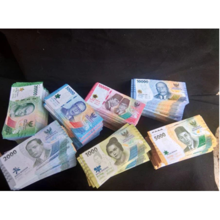 uang mainan anak cetakan bagus gambar cerah MIRIP ASLI (100 lembar) Uang mainan edisi model terbaru