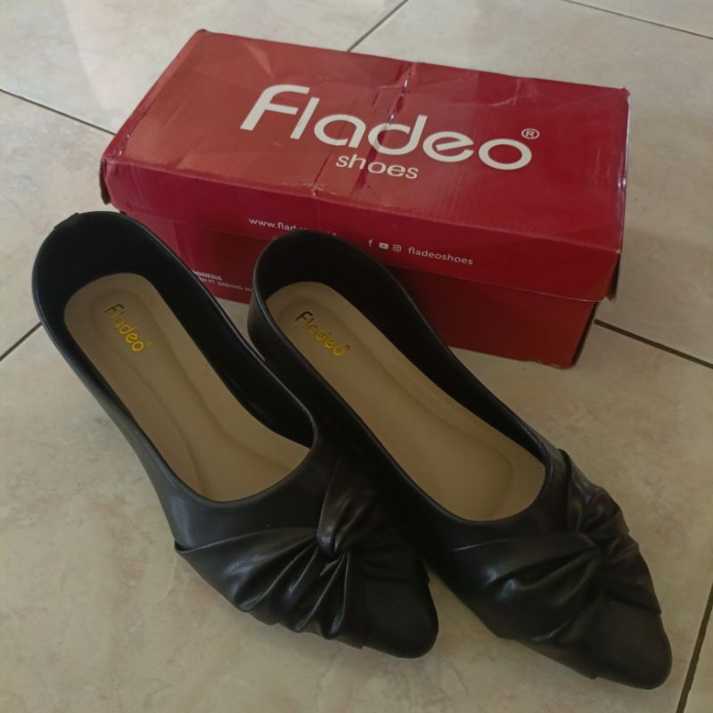 Sepatu wedges wanita hitam FLADEO hitam size 41