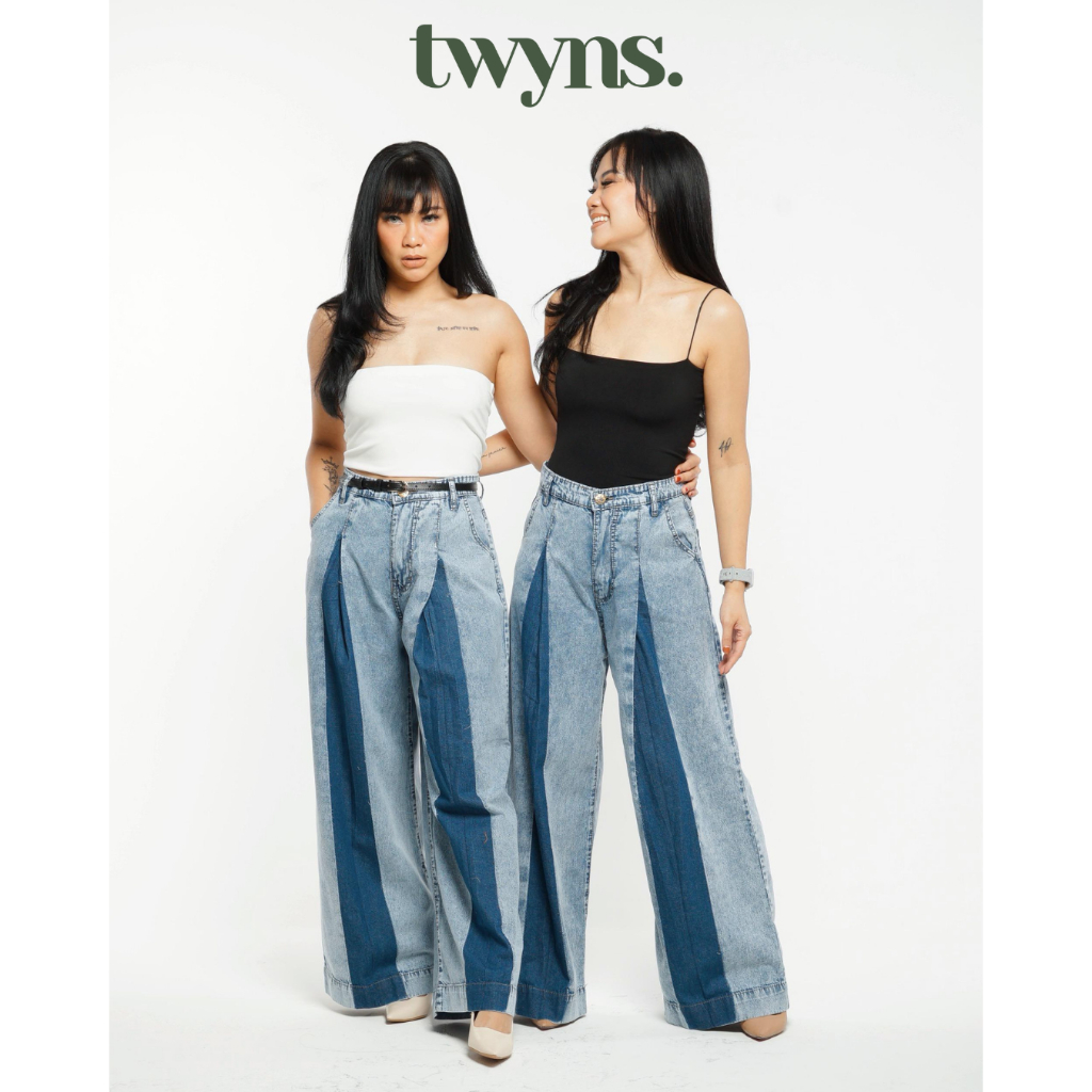 TWYNS I am Strong Denim / Celana Panjang Wanita / Jeans Wanita / Celana Kantor Wanita / Denim Wanita