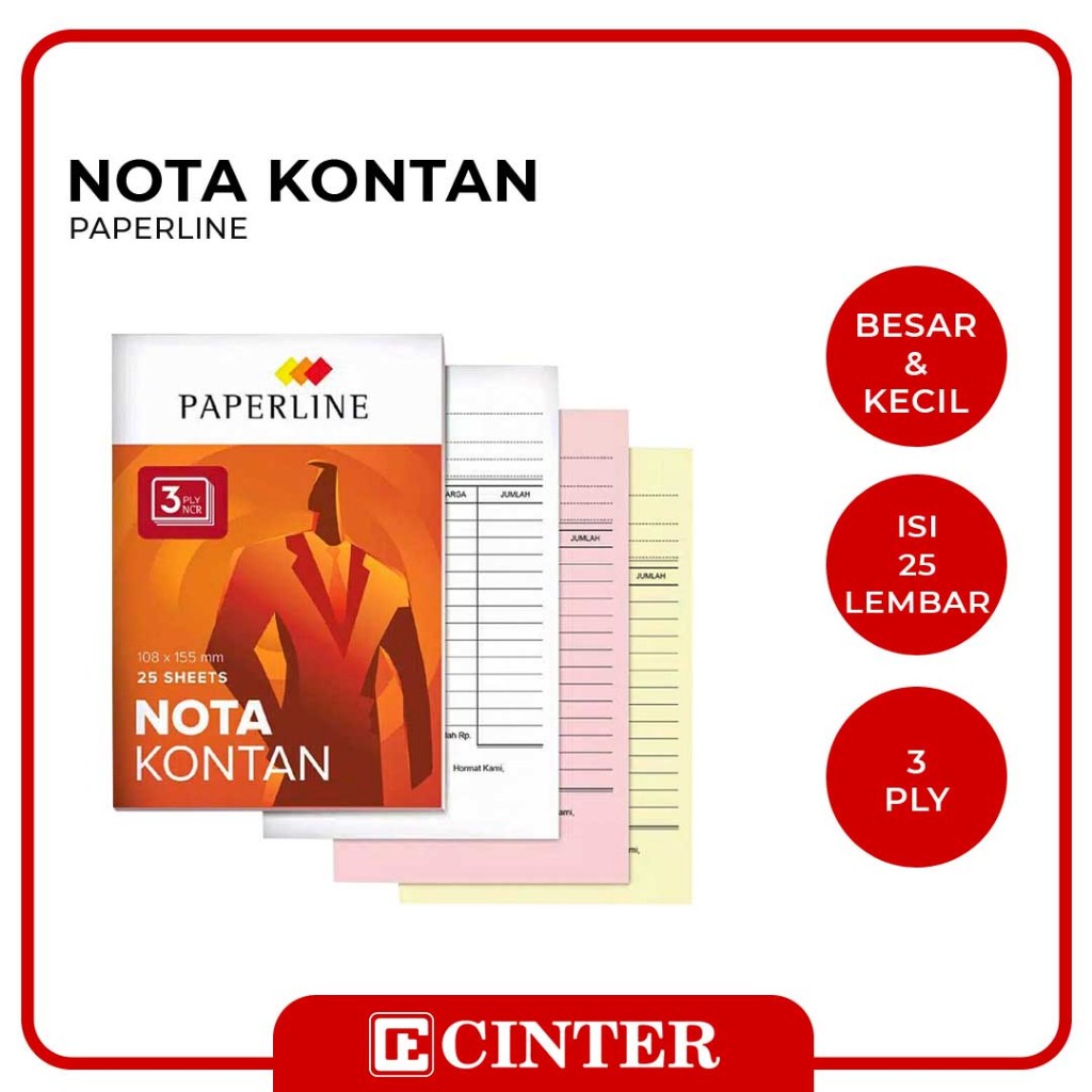

PAPERLINE - BUKU BUKTI PEMBAYARAN / NOTA KONTAN 3 RANGKAP / PLY