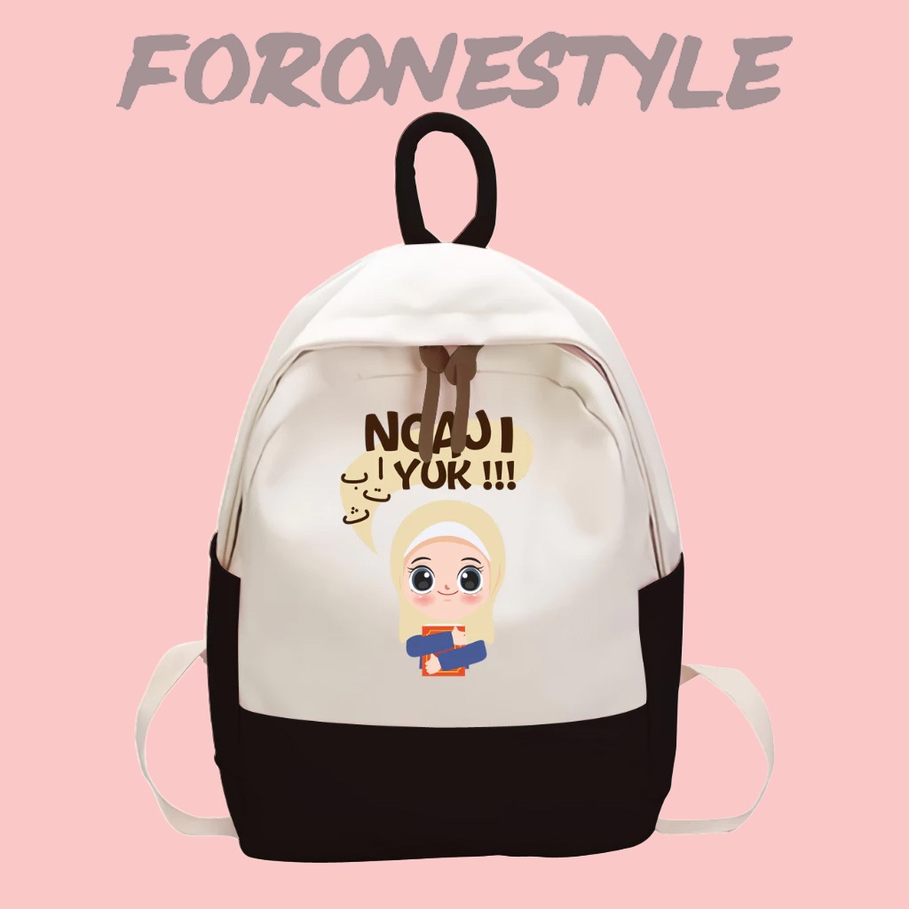 Tas Ransel Anak Ngaji Yuk - Ransel Anak Ngaji Yuk - Tas Anak Motif Ngaji Yuk
