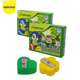 

(24 pcs) SERUTAN / RAUTAN PENSIL MURAH MONTANA / SHARPENER WARNA WARNI