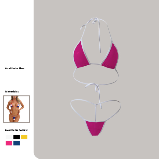 Set G String Dan Bra Wanita Seksi Bertali Warna 032