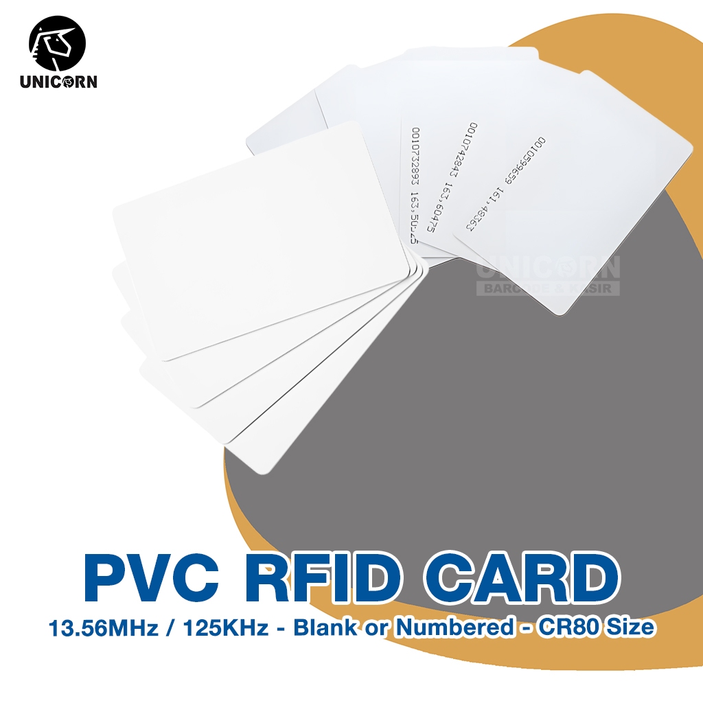 

Kartu RFID PVC Putih CR80 CR-80 Mesin Absensi Mifare Proximity - 13.56MHz 125KHz