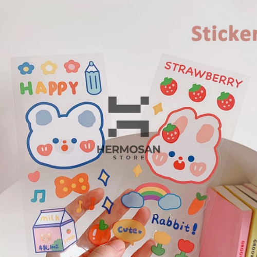 

Sticker Pack Stiker Aesthetic Lucu Kartun Korean Style Hiasan Tempelan Diary Book Notebook Cover Buku Botol Minum Tumblr Mug Gelas Cangkir