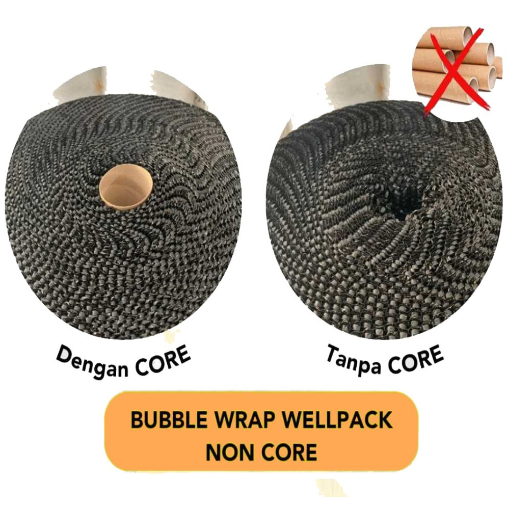 

BUBBLE WRAP 3kg HItam 125cm x 50m BUBBLE WRAP 3kg Non CORE 3kg Murni Super Tebal