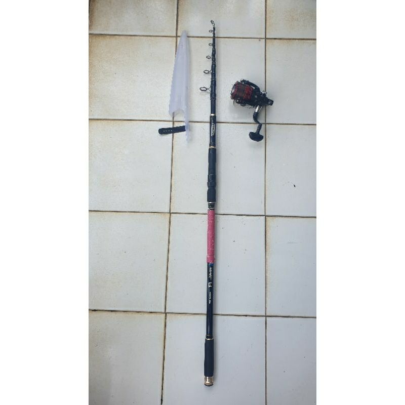 joran 1 set kenzi dan reel daiwa