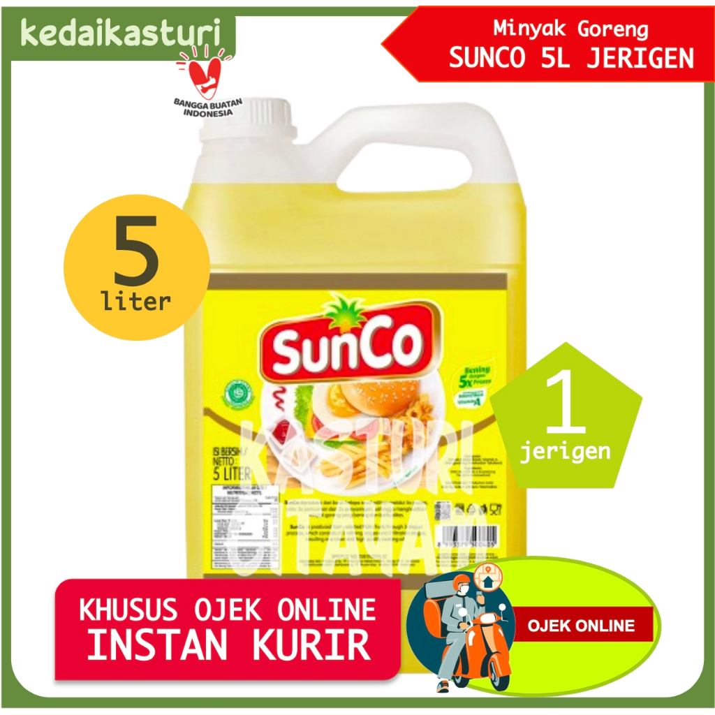 

Sunco 5 Liter Minyak Goreng Kurir Instan - 1 Jerigen