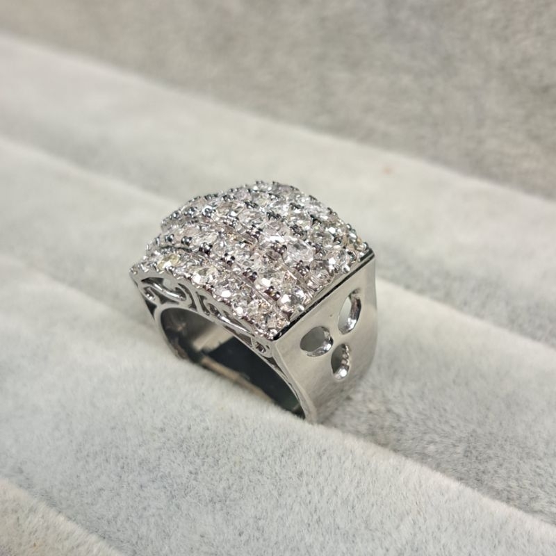 "JOHARA BERLIAN" cincin wanita tangga presiden berlian banjar ring perak 019