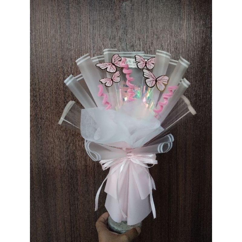 buket kupu-kupu mix kawat bulu