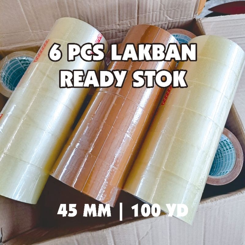 

Lakban Ready Stok 45 MM | 100 YD | Lakban coklat / lakban Bening Kuat termurah