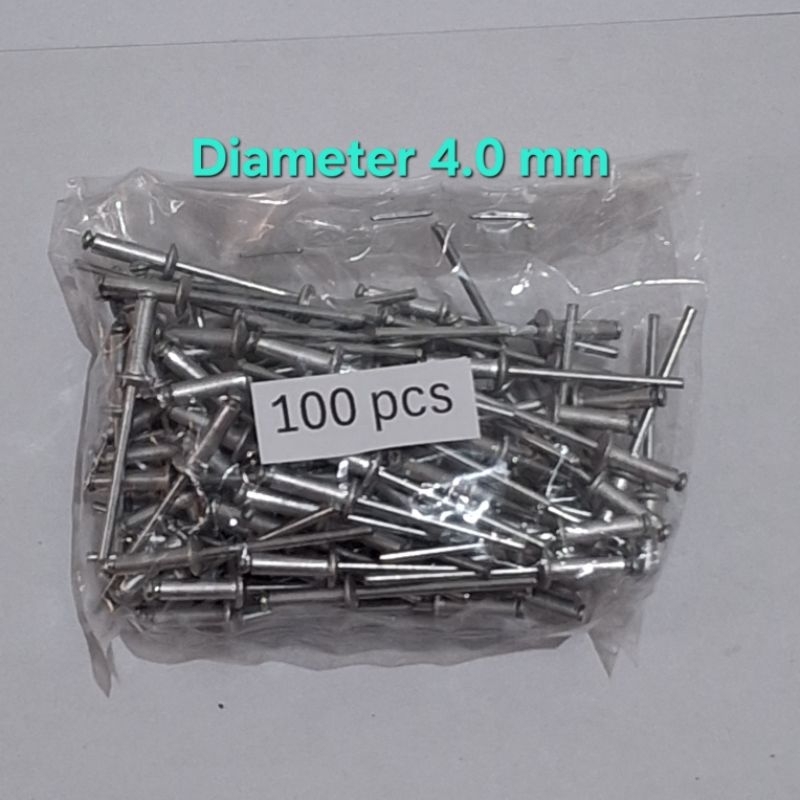 100 pcs Paku Rivet 4.0 mm 537 540 550