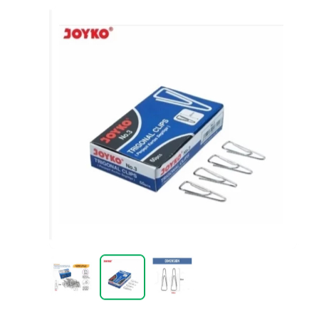 

PAPER CLIP KLIP TRIGONAL NO.3 JOYKO / CLIP KERTAS / CLIP TUDUNG
