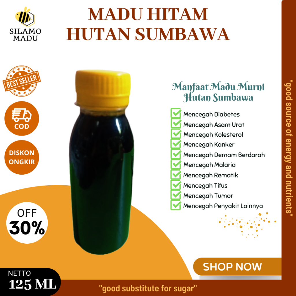 

MADU HITAM HUTAN SUMBAWA 125 ML | SILAMO MADU | MADU ASLI HUTAN SUMBAWA BERKHASIAT DAN NIKMAT | MADU HERBAL UNTUK MENGOBATI BERBAGAI MACAM PENYAKIT | MADU MULTI FLORA BERKUALITAS NOMOR WAHID | MADU HUTAN DENGAN KANDUNGAN NEKTAR PALING TINGGI DI INDONESIA