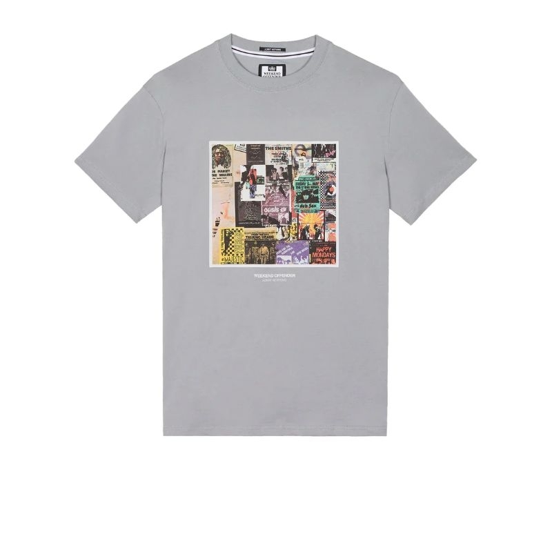 Weekend Offender Posters T-Shirt Grey Original