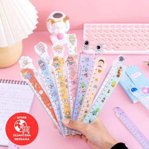 

SB 1 Pcs Penggaris Lucu 15 Cm/Penggaris Plastik Funny Karakter/Penggaris Sekolah Kantor/Penggaris Bermotif Lucu
