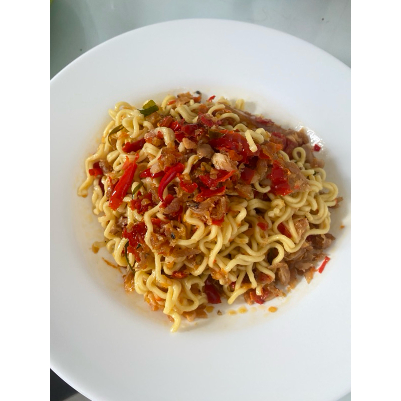 

Mie Cakalang Rica / Mie Ikan Rica