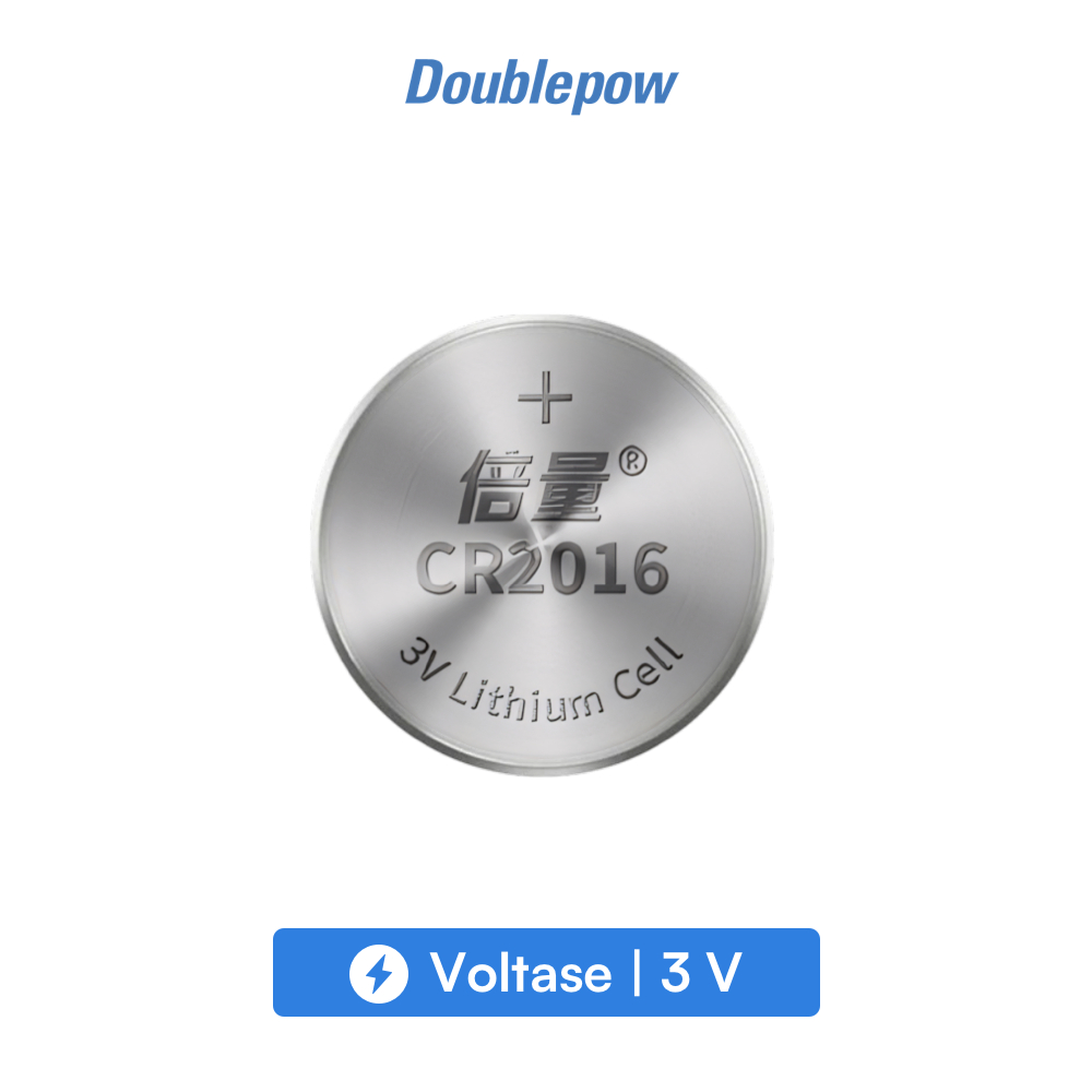 Doublepow Baterai Kancing CR2016 3V Lithium Manganese Battery 1 PCS