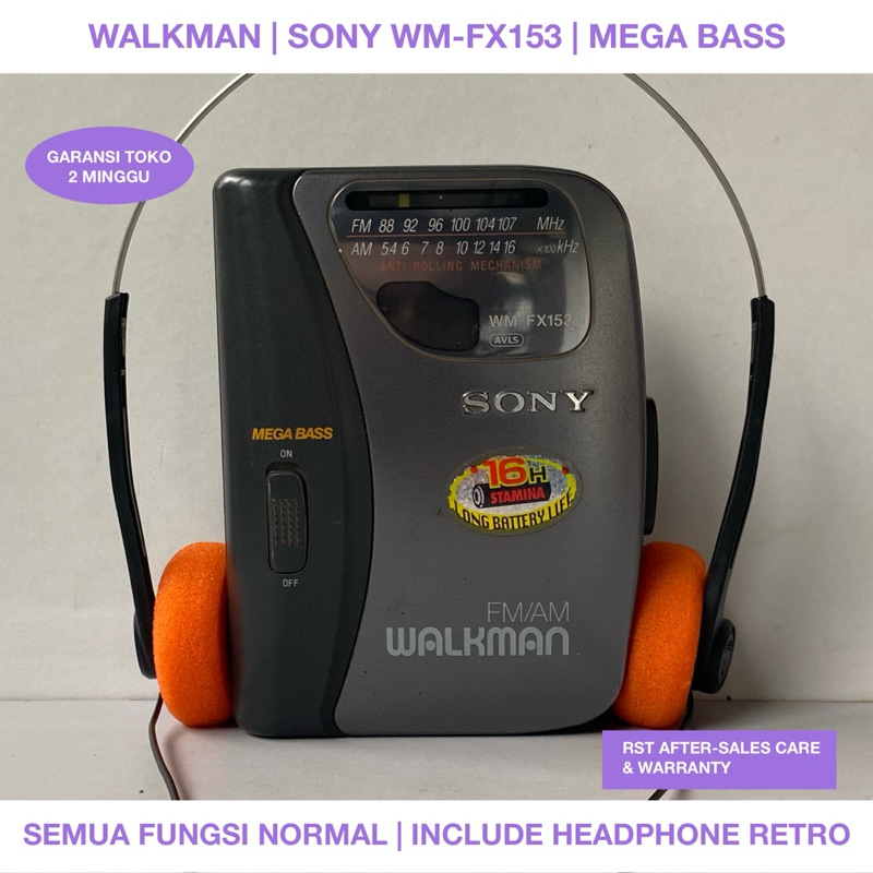 WALKMAN | SONY WM-FX153 | BONUS HEADPHONE RETRO