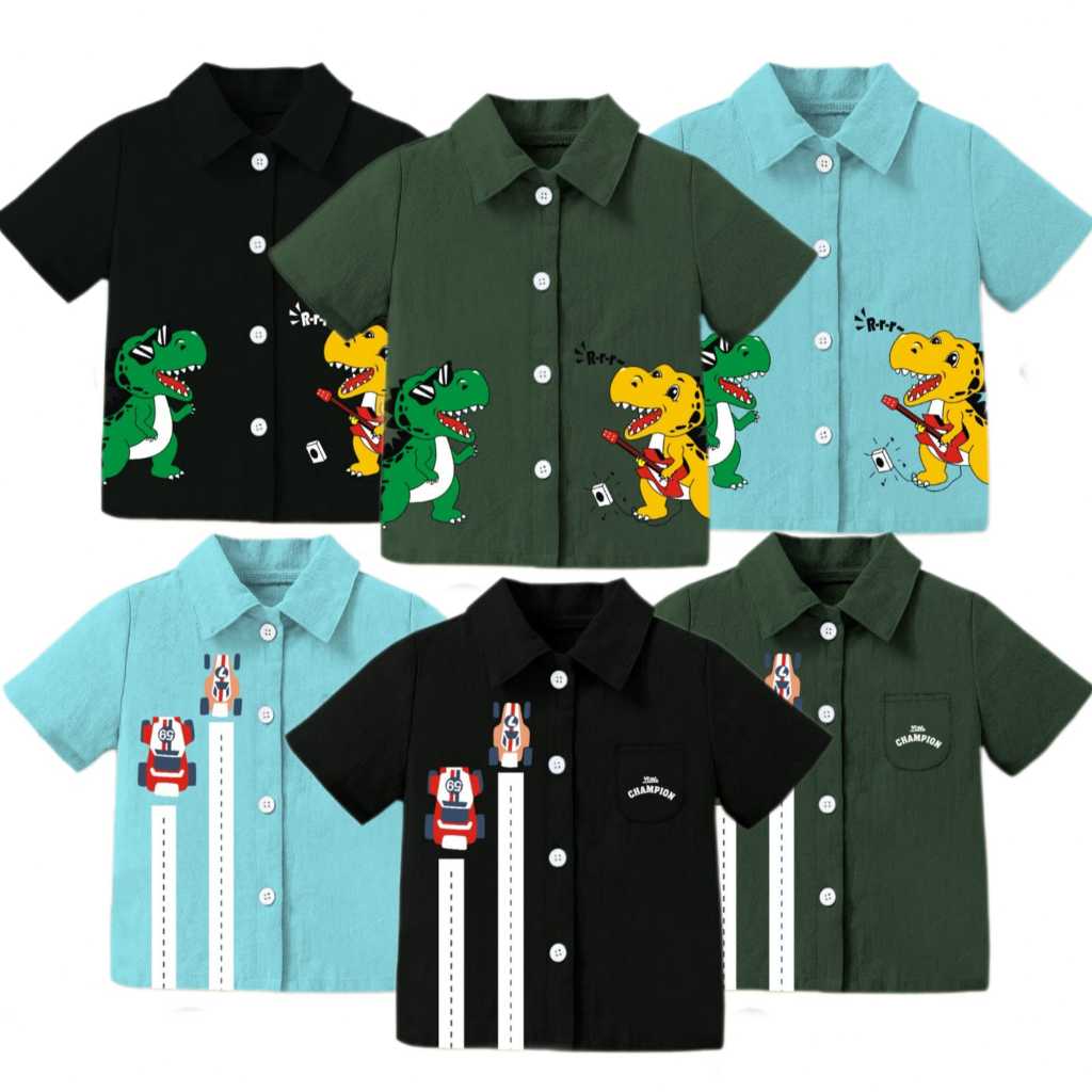 KEMEJA ANAK LAKI LAKI/BAJU KEMEJA ANAK COWOK 1-4 TAHUN