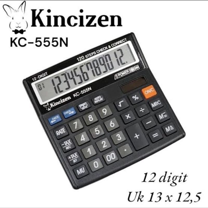 

KINCIZEN KC 555N KALKULATOR 12 DIGIT TWO WAY POWER