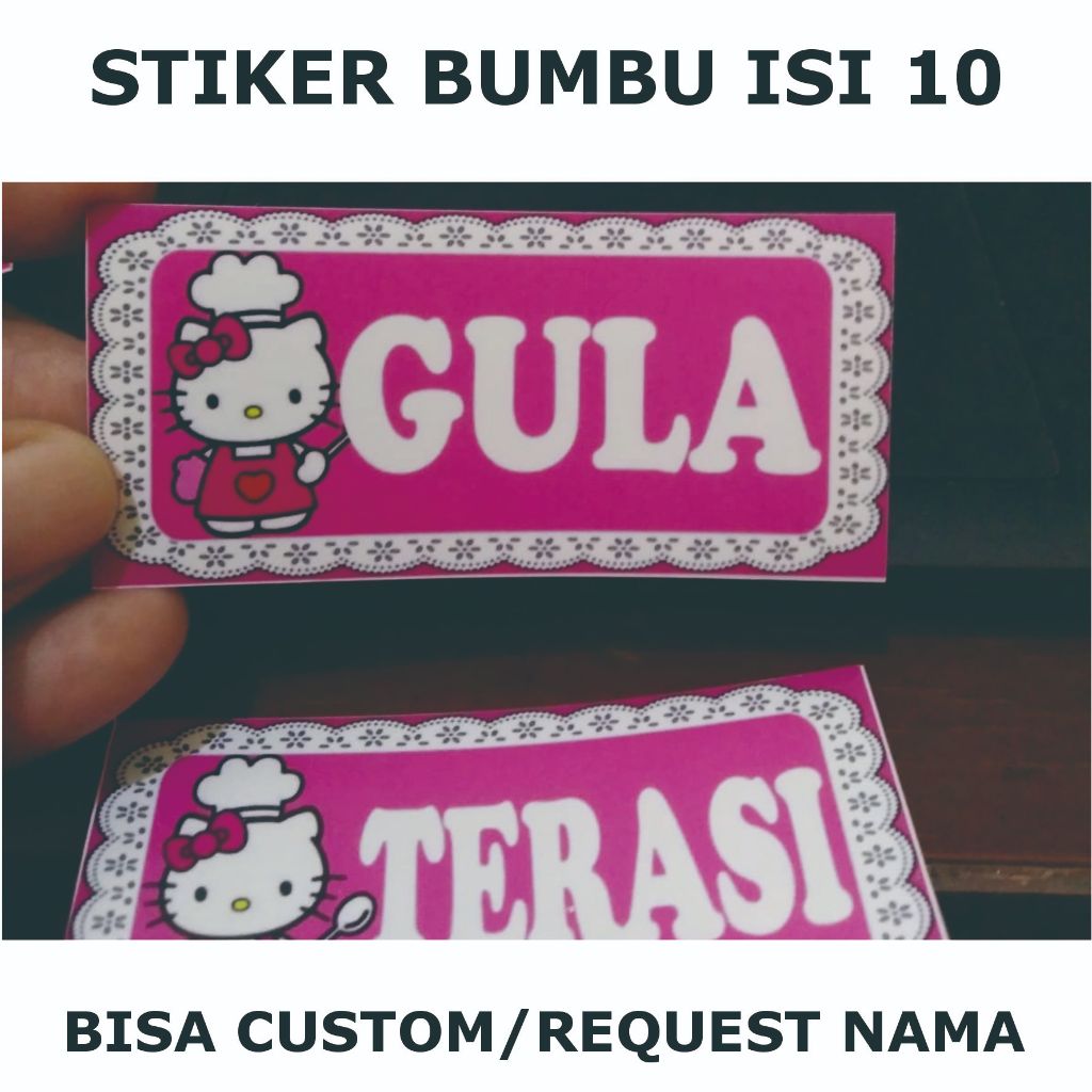 

kode A12-stiker bumbu isi 10 bisa edit atau custom