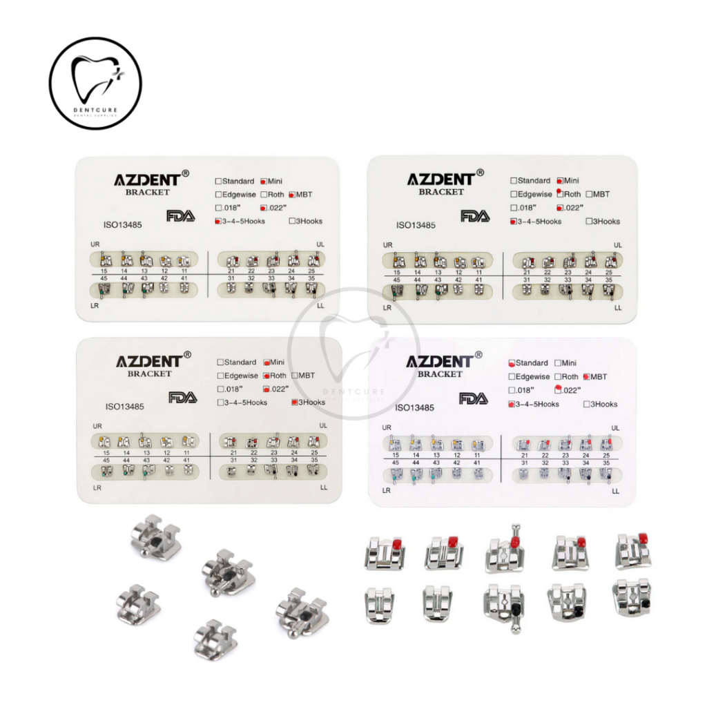 Dental Orthodontic Bracket Mini Metal Bondable AZDENT / Bracket behel Orto Metal