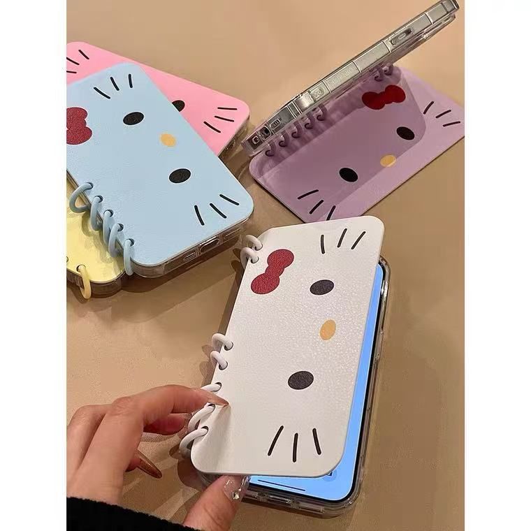 Softcase NOTEBOOK Motif Hell* kitty For iPhone 11 12 13 14 15 16 PRO/PRO MAX SmartPhone Terbaru