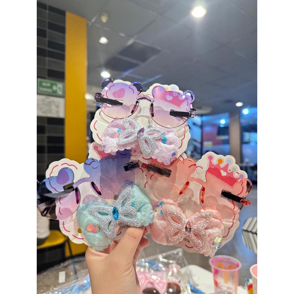 Jepitan & Kacamata Anak Mini Gradasi Kacamata 2Warna Lucu