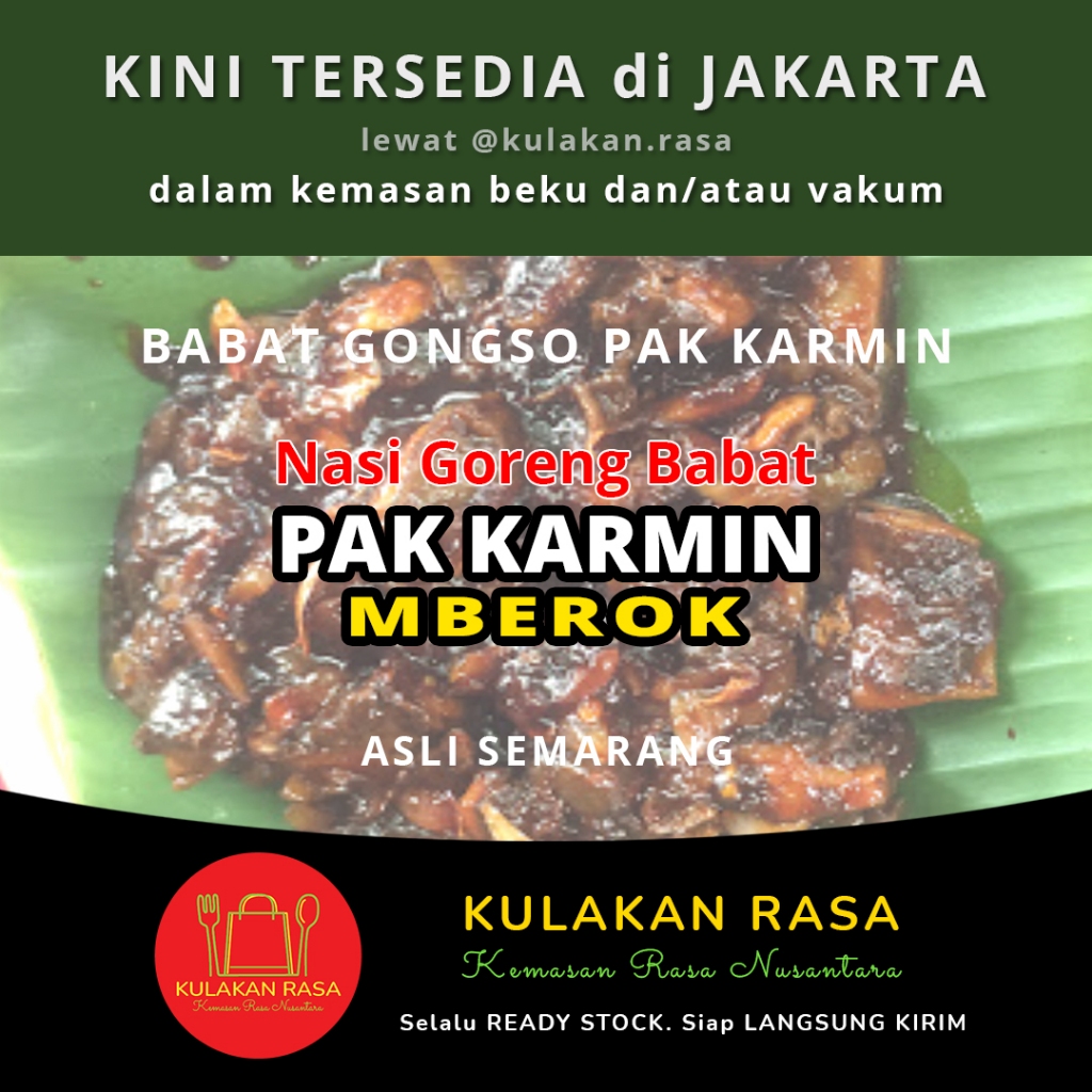 

BABAT GONGSO PAK KARMIN asli dari Semarang (1 paket isi 2 porsi)