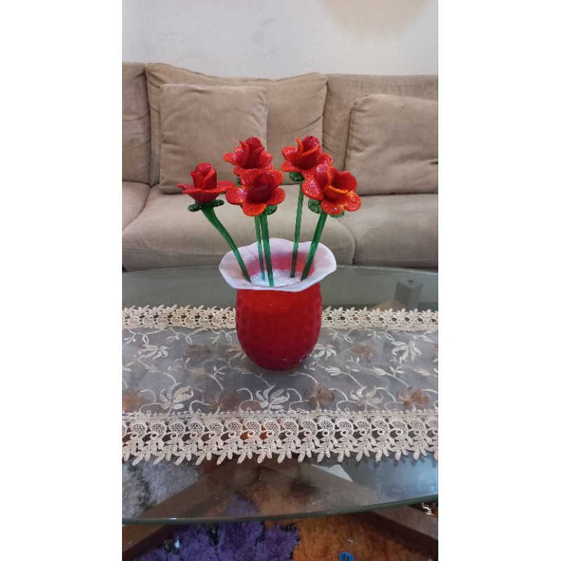 Bunga kristal pajangan 1 set