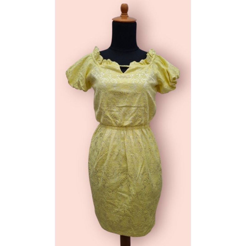 Yellow Sabrina Dress Brand From Cecil Mcbee Ori 100%