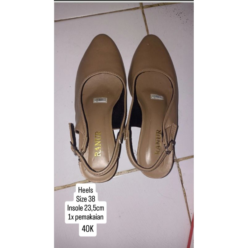 preloved bekas sendal sepatu kondangan heels wanita cewek perempuan