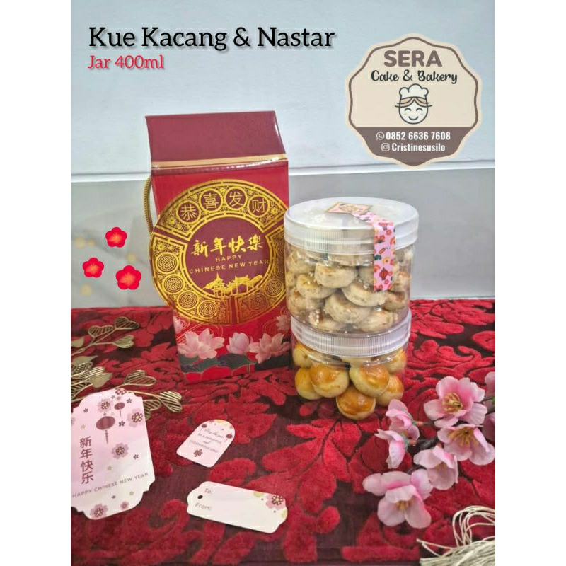 

Hampers Imlek Kue Kering / Hampers Natal / Kue Kering Imlek / Hampers Hari Raya / Bingkisan Imlek / Bingkisan Lebaran / Kue Nastar / Kue Kacang / Kue Sagu Keju Size 400ml