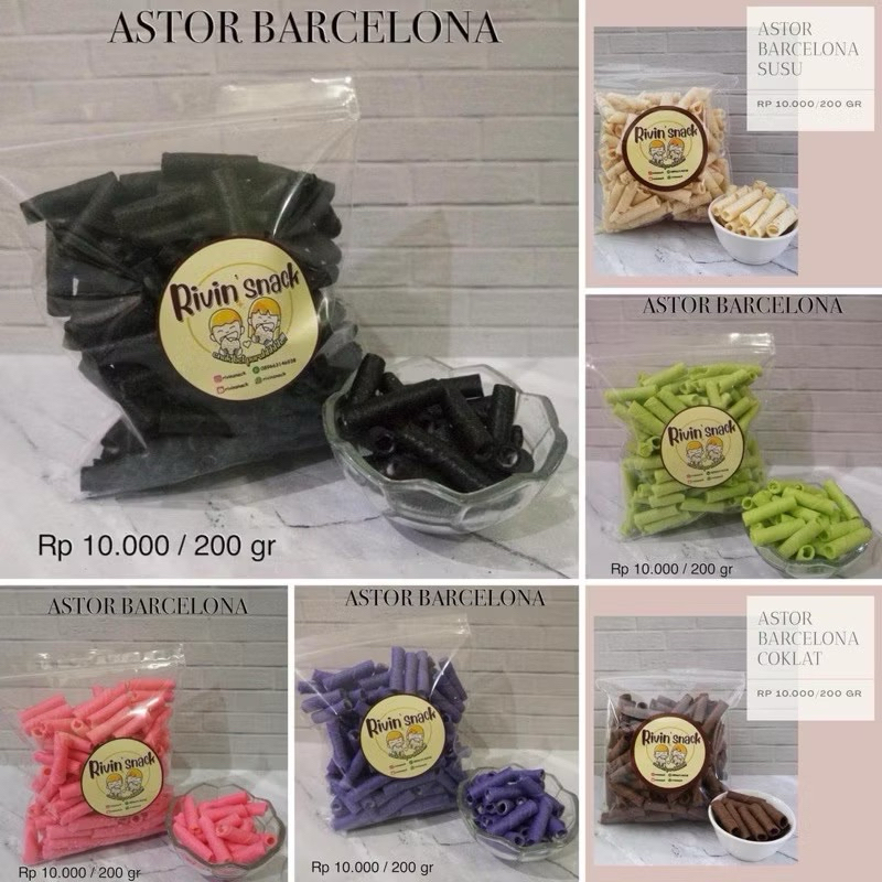 

ASTOR MINI BARCELONA 250gr (VANILA / SUSU / PANDAN / COKLAT / BLUEBERRY / STRAWBERRY / MIX / TWIST GREENTEA / COKLAT ORANGE / COKLAT KACANG)