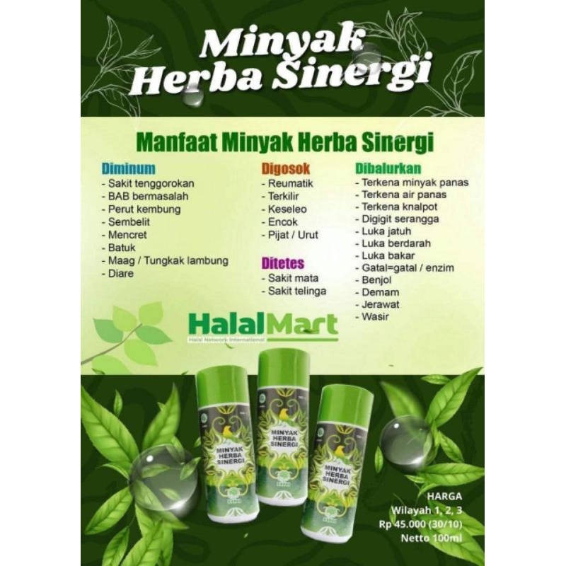 MINYAK HERBA SINERGI HNI | MINYAK BUTBUT HNI | MINYAK HERBA SINERGI