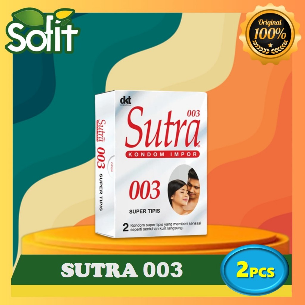 Kondom SUTRA 003 Super Tipis isi 2 - Sutra 0.03 2pcs - Sutra Kondom Import - Kondom Tipis - Sofit