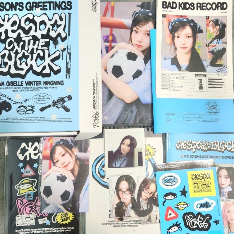 [SHARING] AESPA - Season's Greeting 2025 Desk calendar / Diary / Sticker / Folded Poster/ Outbox + E