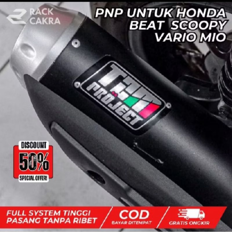 knalpot Standar Racing original Project cocok motor Beat fi/Vario/Mio sporty/scoopy/nex/spacy/soul G