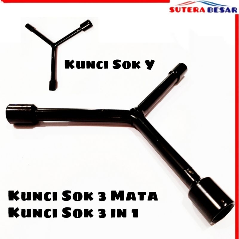 Kunci Y / Kunci Sok 8-9-10mm 8-10-12mm 10-11-13mm 10-12-14mm / Kunci Sok Baut Mur Mobil Motor