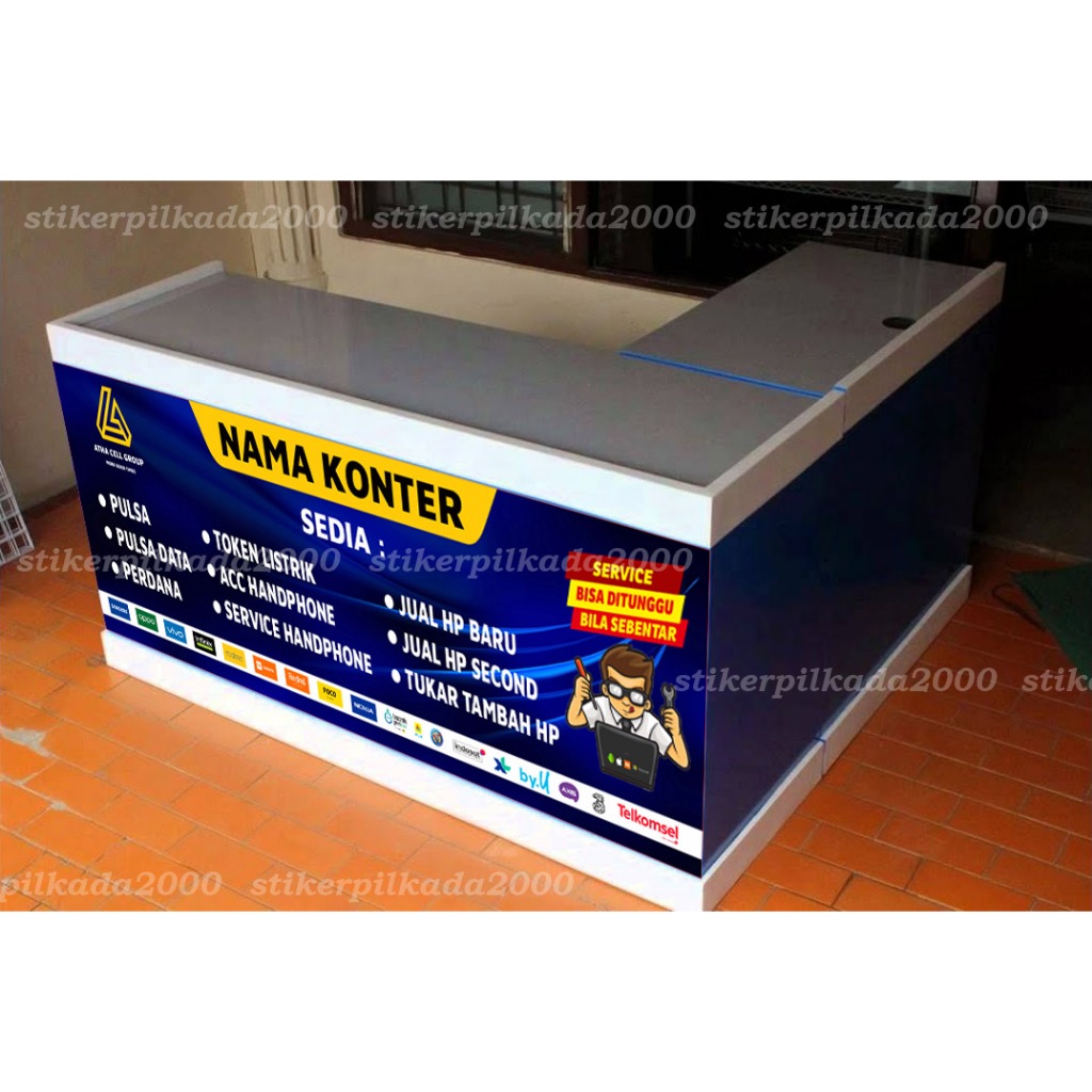 

STIKER VINYL TEMPELAN MEJA KONTER SERVIS / JUAL BELI HP [UKURAN BISA CUSTOM]