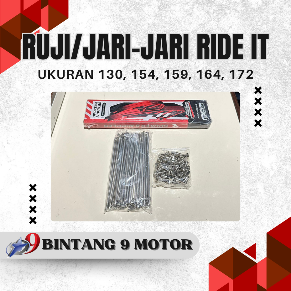 RUJI/JARI-JARI RIDE IT STAINLESS-BINTANG SEMBILAN MOTOR