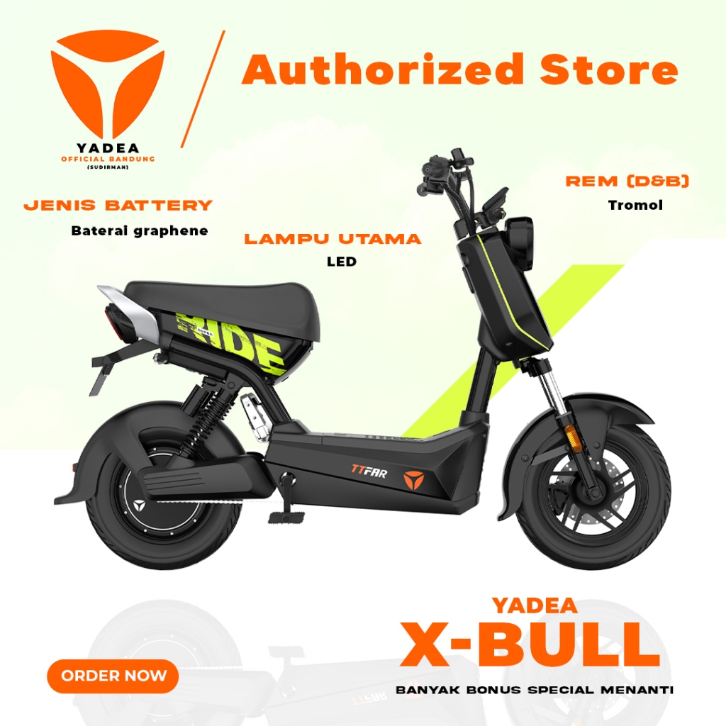 (PENGIRIMAN AREA BANDUNG) Sepeda Listrik Yadea X-Bull | Sepeda Listrik Yadea | Yadea X-Bull | Sepeda