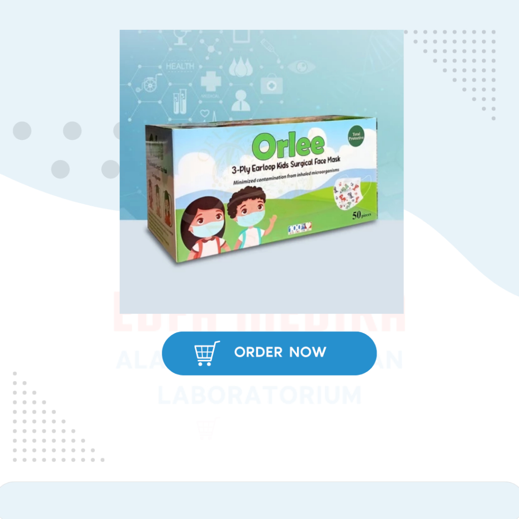 MASKER ORLEE ANAK - Masker karakter anak DINO- 50pcs/box