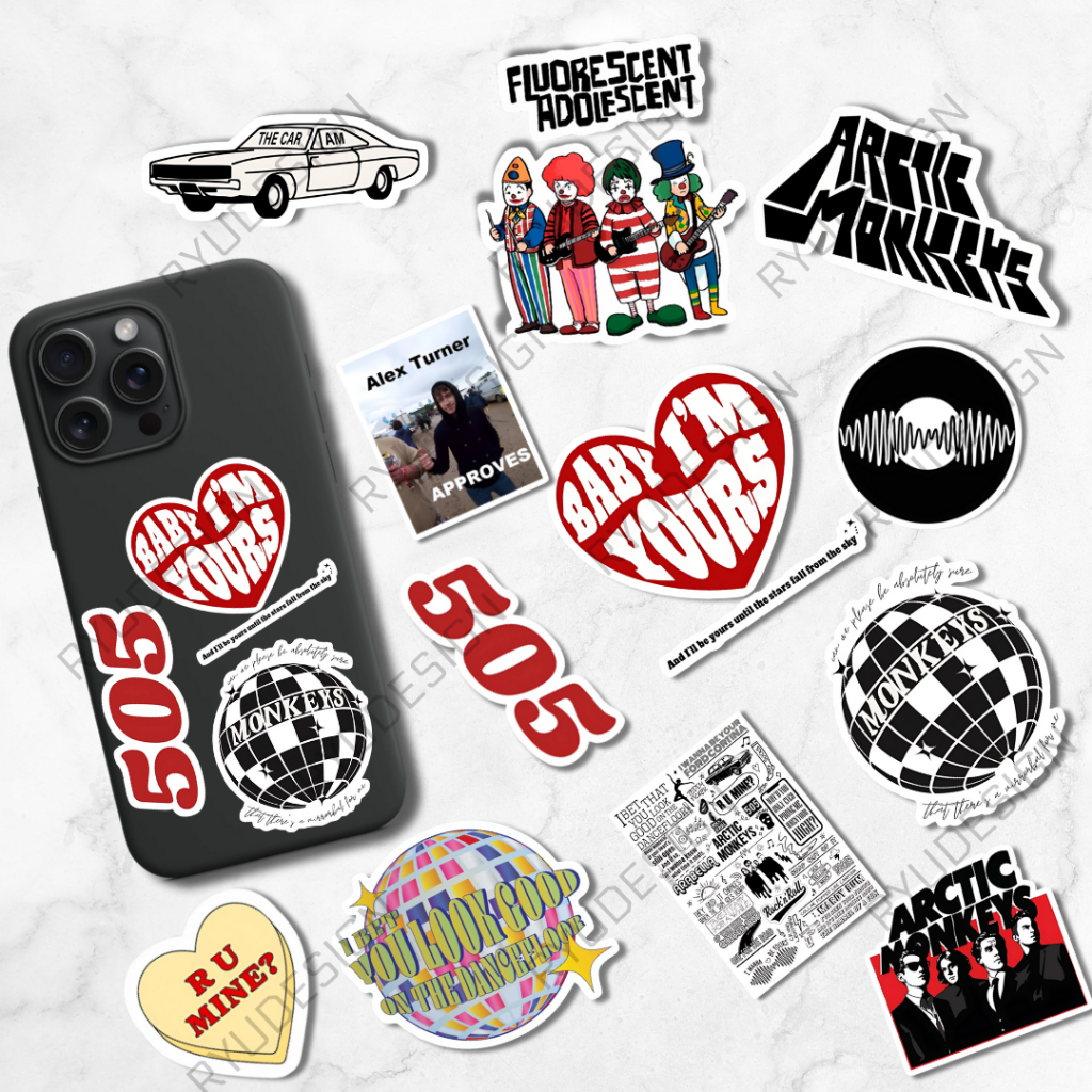

Sticker Pack Arctic Monkeys Band Indie Aesthetic Lirik Musik Quotes Untuk Helm Case Hp Motor Laptop Tumbler Keren Anti Tahan Air Alex Turner