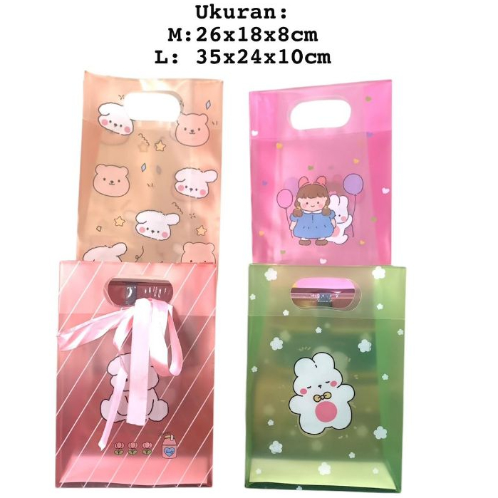 

Paper Bag Motif Transparan New Pita 2Ukuran Perpack Isi 12pcs