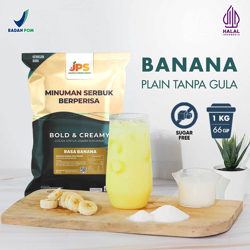 

Powder Drink JPS Bubuk Minuman Rasa BANANA PLAIN 1 Kg